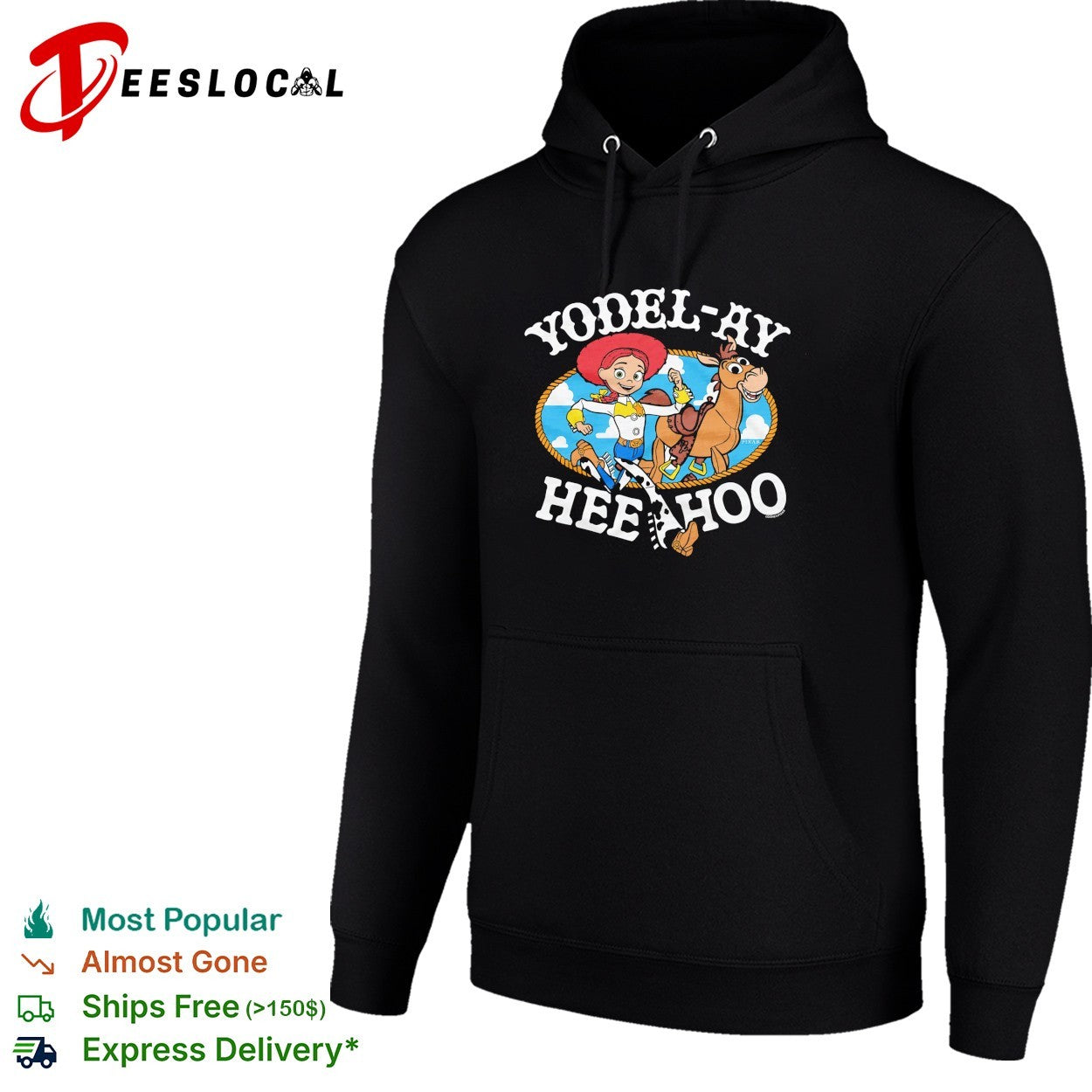 Yodel ay hee hoo Toy Story Jessie and Bullseye horse illustration graphic shirt