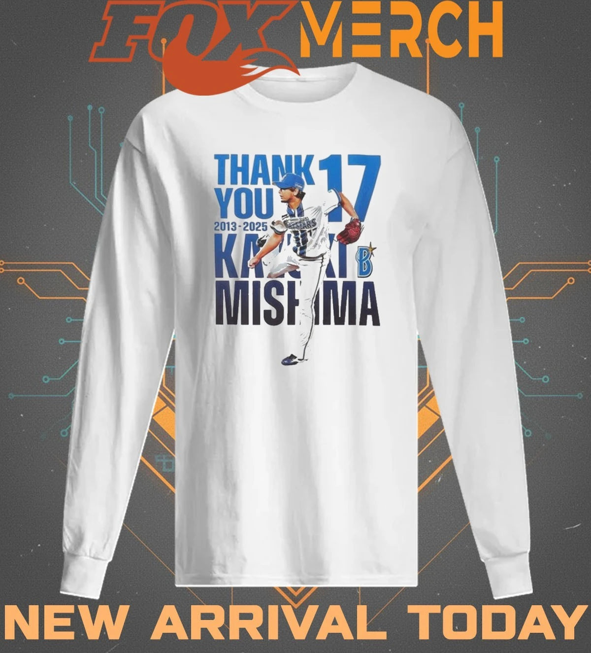 Yokohama DeNA BayStars thank you 17 2013 2025 Kazuki Mishima t-shirt