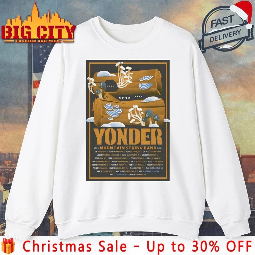 Yonder Mountain String Band Winter Tour 2026 Poster shirt