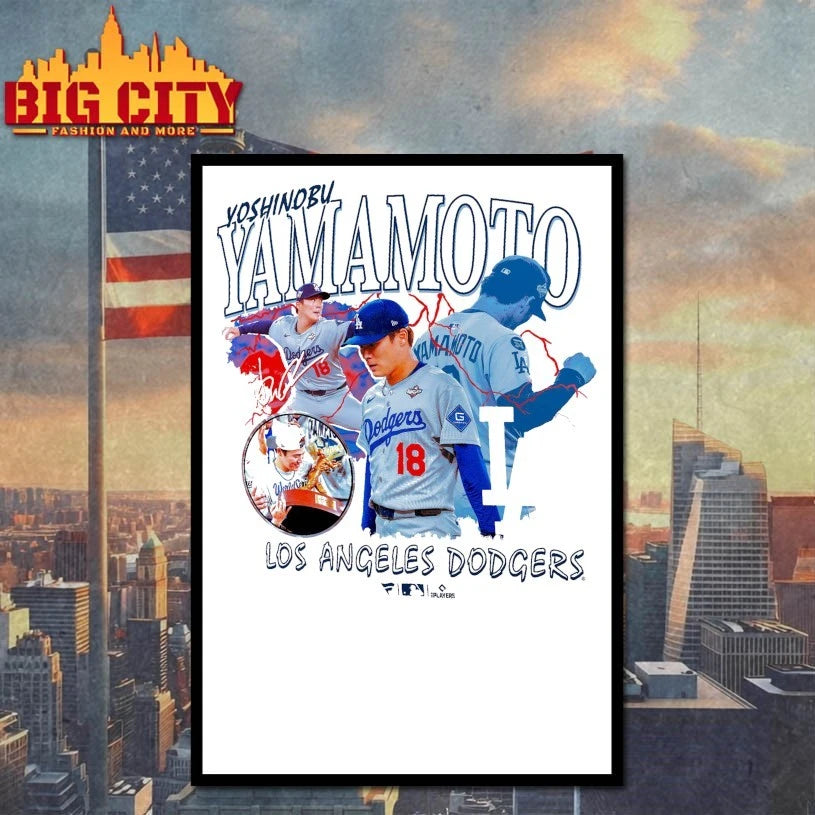 Yoshinobu Yamamoto Los Angeles Dodgers 2025 graphic shirt