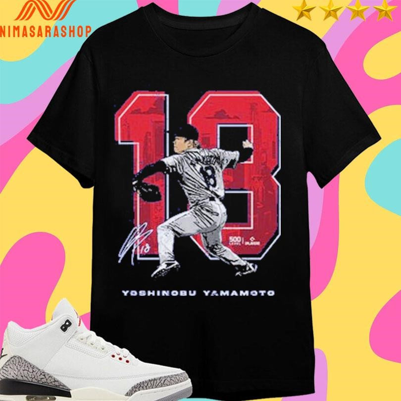 Yoshinobu Yamamoto Los Angeles Dodgers Japanese Signature Shirts