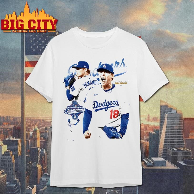 Yoshinobu Yamamoto World Series MVP RHP Los Angeles Dodgers MLB Baseball Shirt