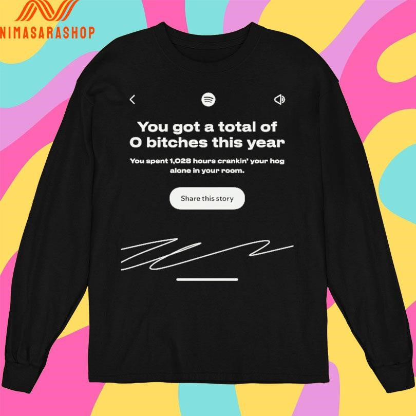 You Got A Total Of O Bitches This Year You Spent 1,028 Hours Crankin’ Your Hog Alone In Your Room Share This Story Shirts