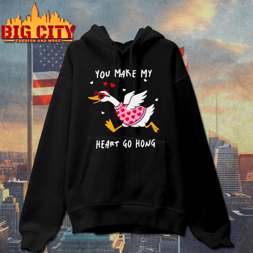 You Make My Heart Hong Goose Valentines Day Shirt