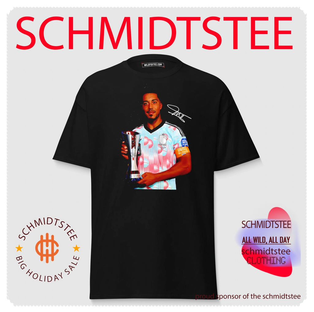Youri Tielemans Belgium national football holding trophy signature shirt