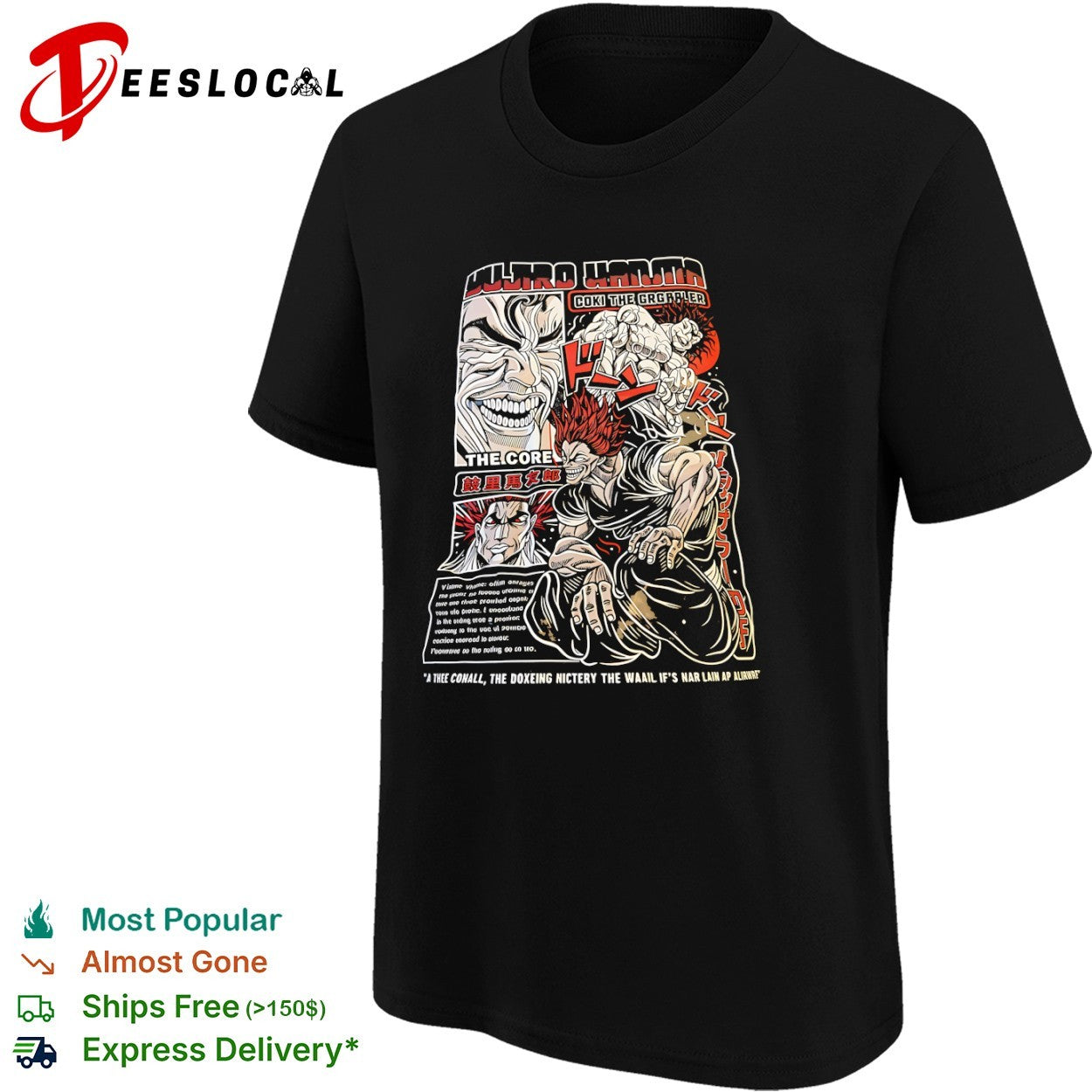 Yujiro Hanma Coki the Grgrapler The Core A Thee Conall The Doxeing shirt