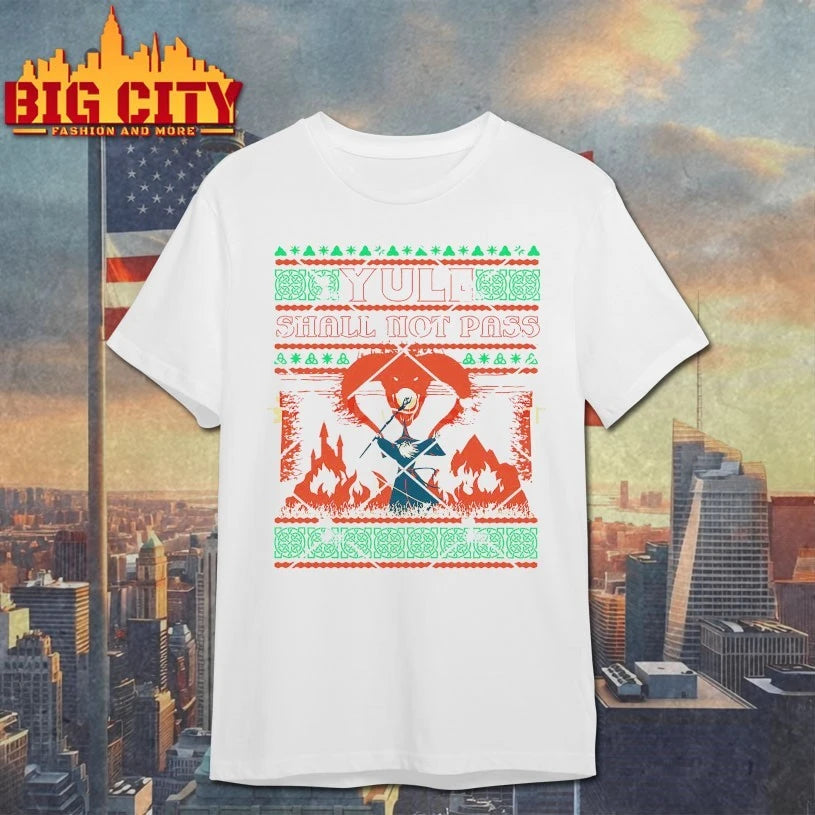 Yule Shall Not Pass Wizard Battle Festive Fantasy ugly christmas shirt