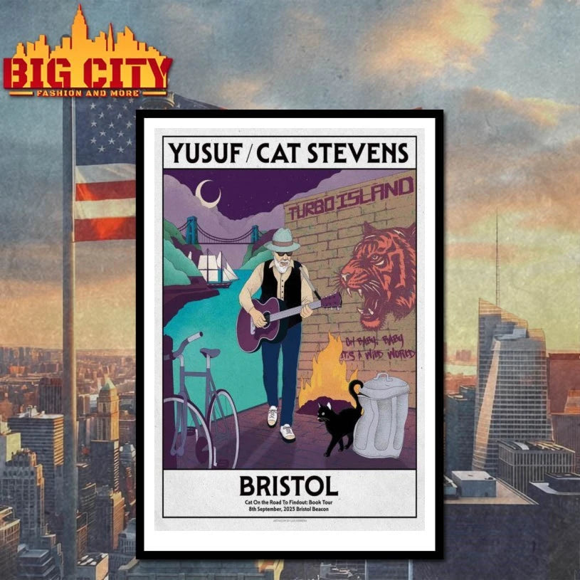 Yusuf Cat Stevens 2025 Bristol Poster shirt