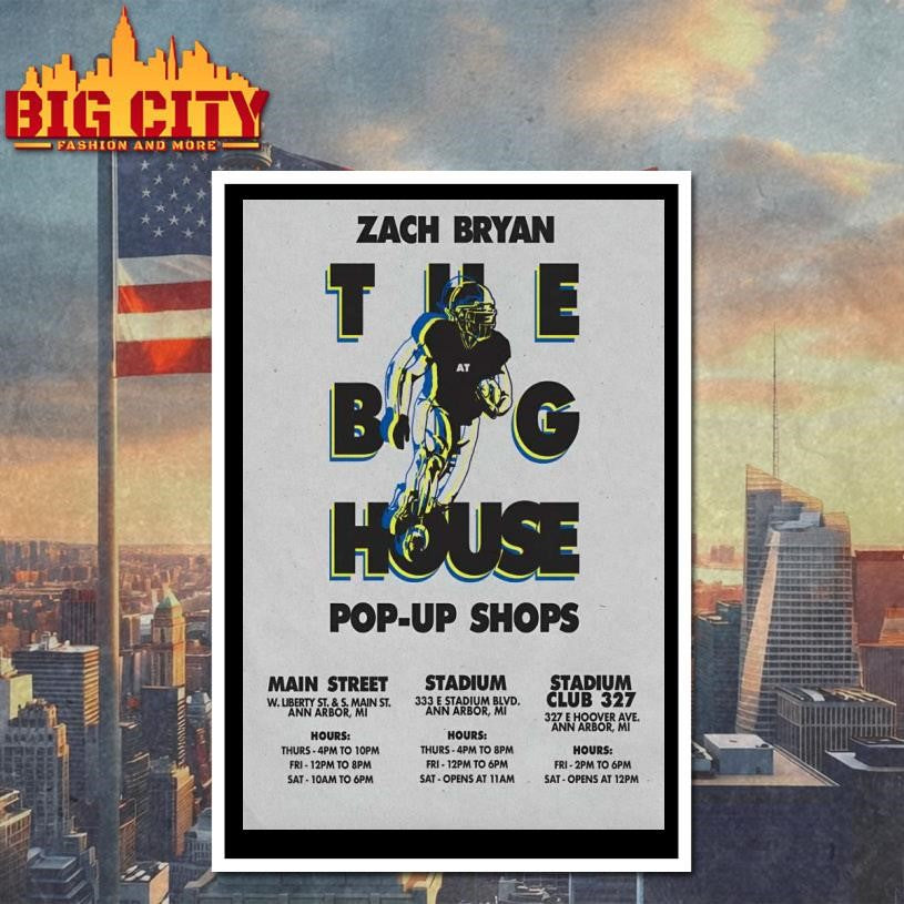 Zach Bryan Ann Arbor Michigan 2025 Shows Poster Shirt