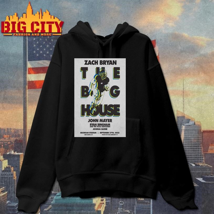 Zach Bryan Concert The Big House Michigan Stadium 2025 Poster Shirt