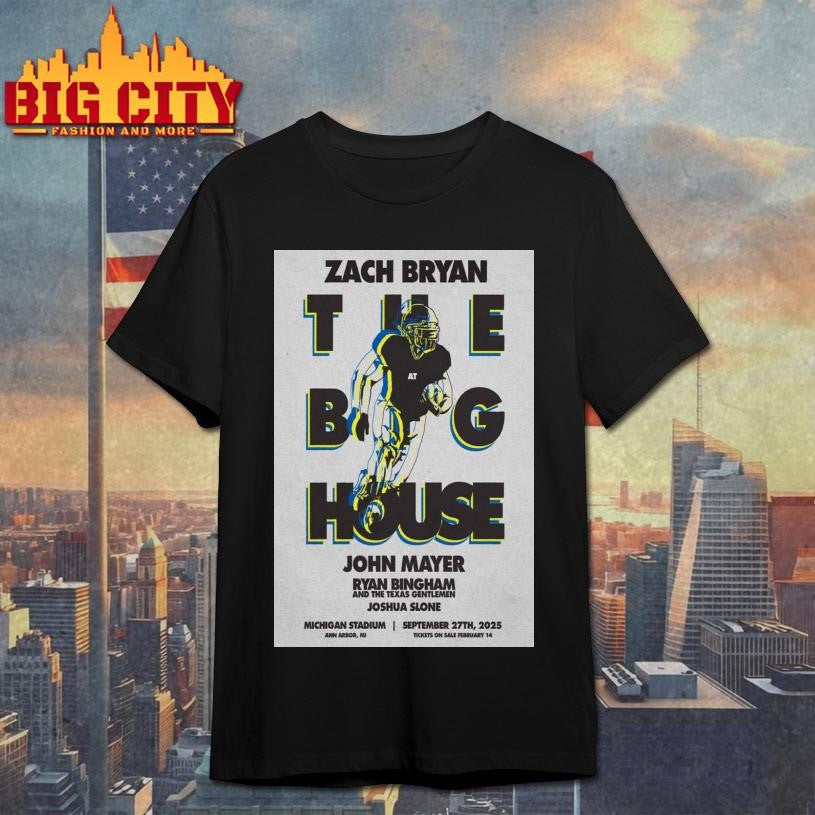 Zach Bryan Concert The Big House Michigan Stadium 2025 Poster Shirt