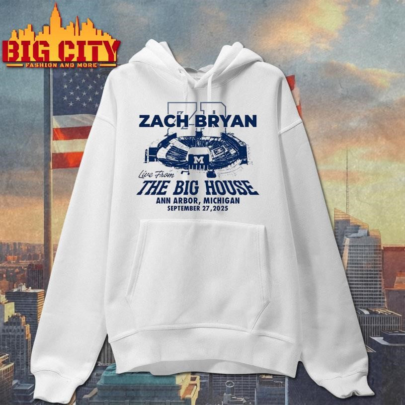 Zach Bryan Michigan September 27 2025 Tour Shirt