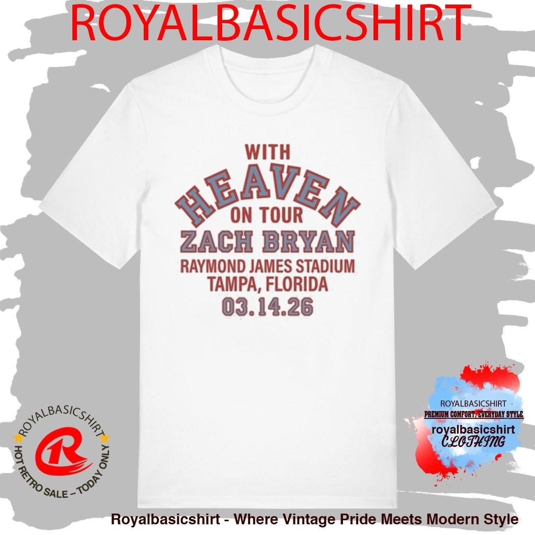 Zach Bryan With Heaven on Top Tour 2026 Tampa FL Shirt