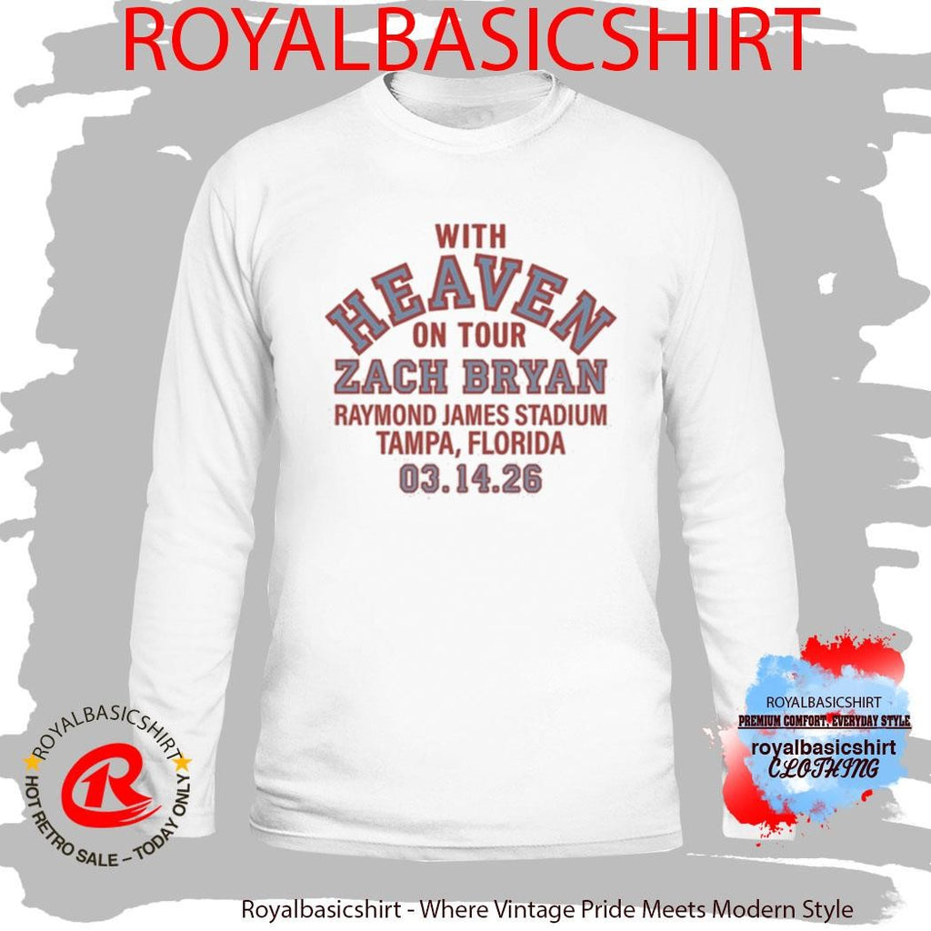 Zach Bryan With Heaven on Top Tour 2026 Tampa FL Shirt