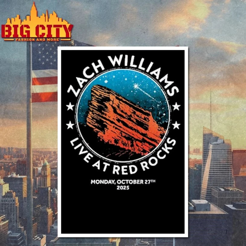 Zach Williams show at Red Rocks Amphitheatre Oct 27 2025 shirt