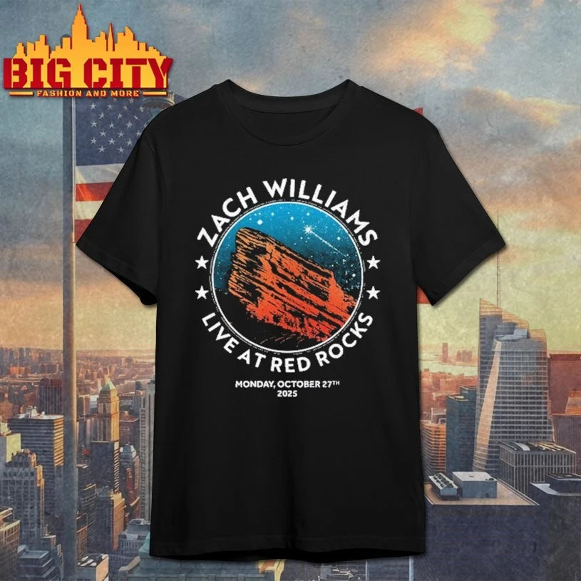 Zach Williams show at Red Rocks Amphitheatre Oct 27 2025 shirt