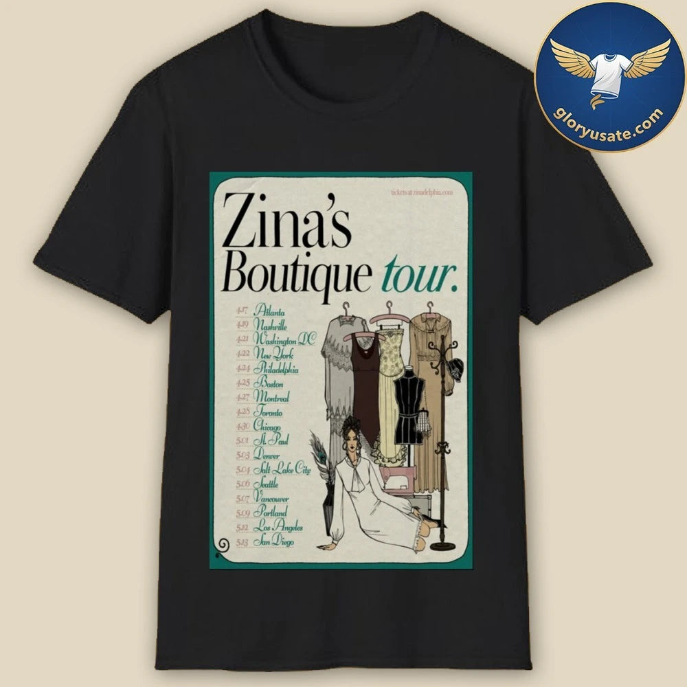 Zina Delphia Boutique Tour 2026 Poster Shirt