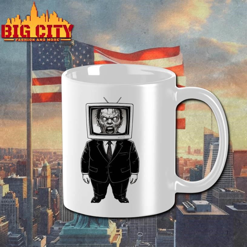 Zombie In Suit – Undead Tv Head Shirt