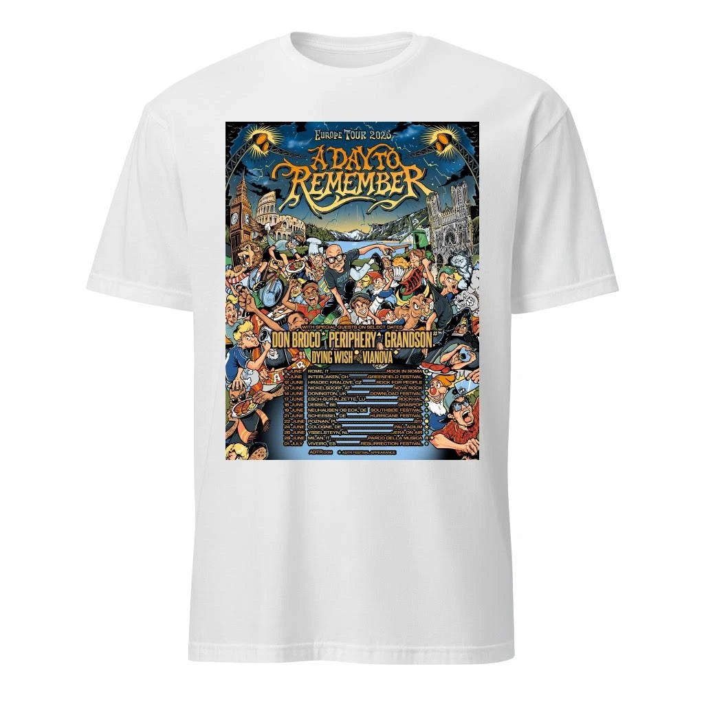 A Day To Remember Europe Tour 2026 Headline Shows Between Festivals Schedule Shirt
