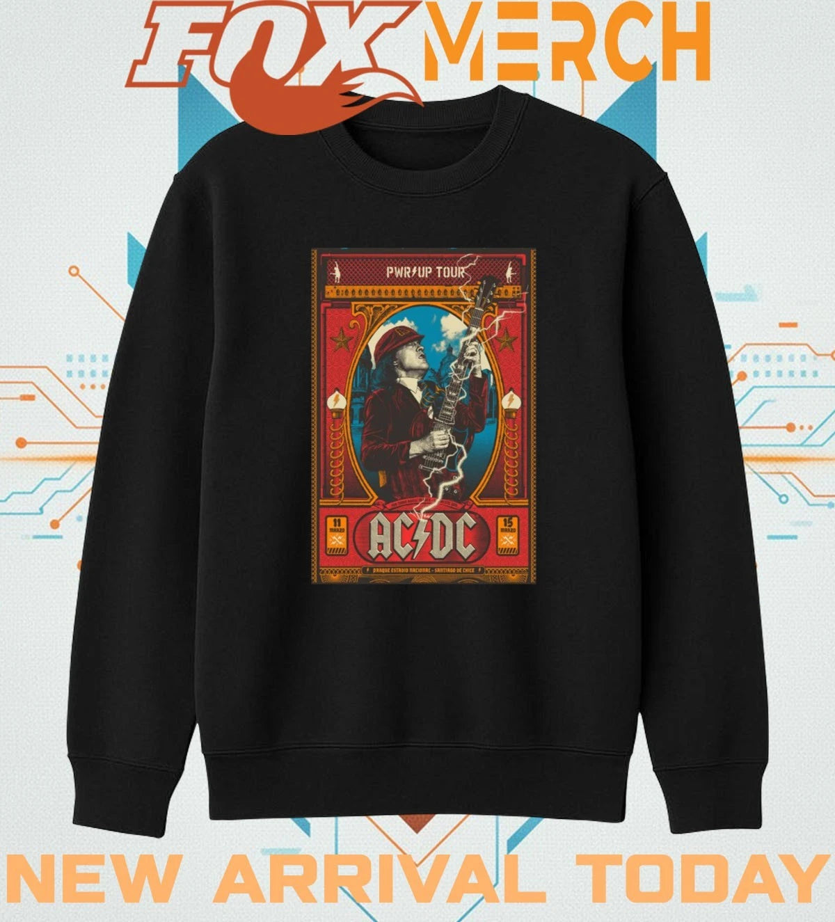 AC DC Parque Estadio Nacional Chile mar 11-15 2026 poster t-shirt