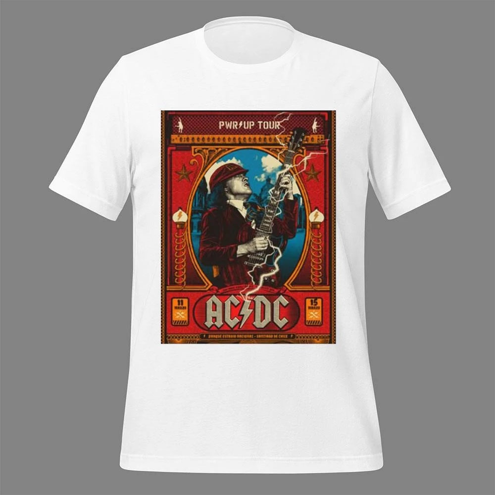 ACDC Chile Pwr Up Tour 2026 Venue Poster At Parque Estadio Nacional On March 11 15 2026 Santiago Chile Shirt