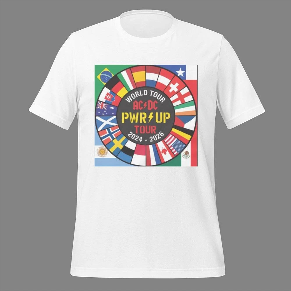 ACDC Pwr Up World Tour 2024 2026 Flags Shirt