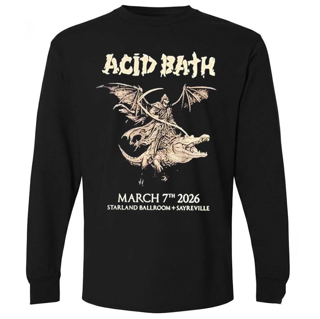 Acid Bath Starland Ballroom Sayreville 2026 New Jersey On March 7th Signed Shirt