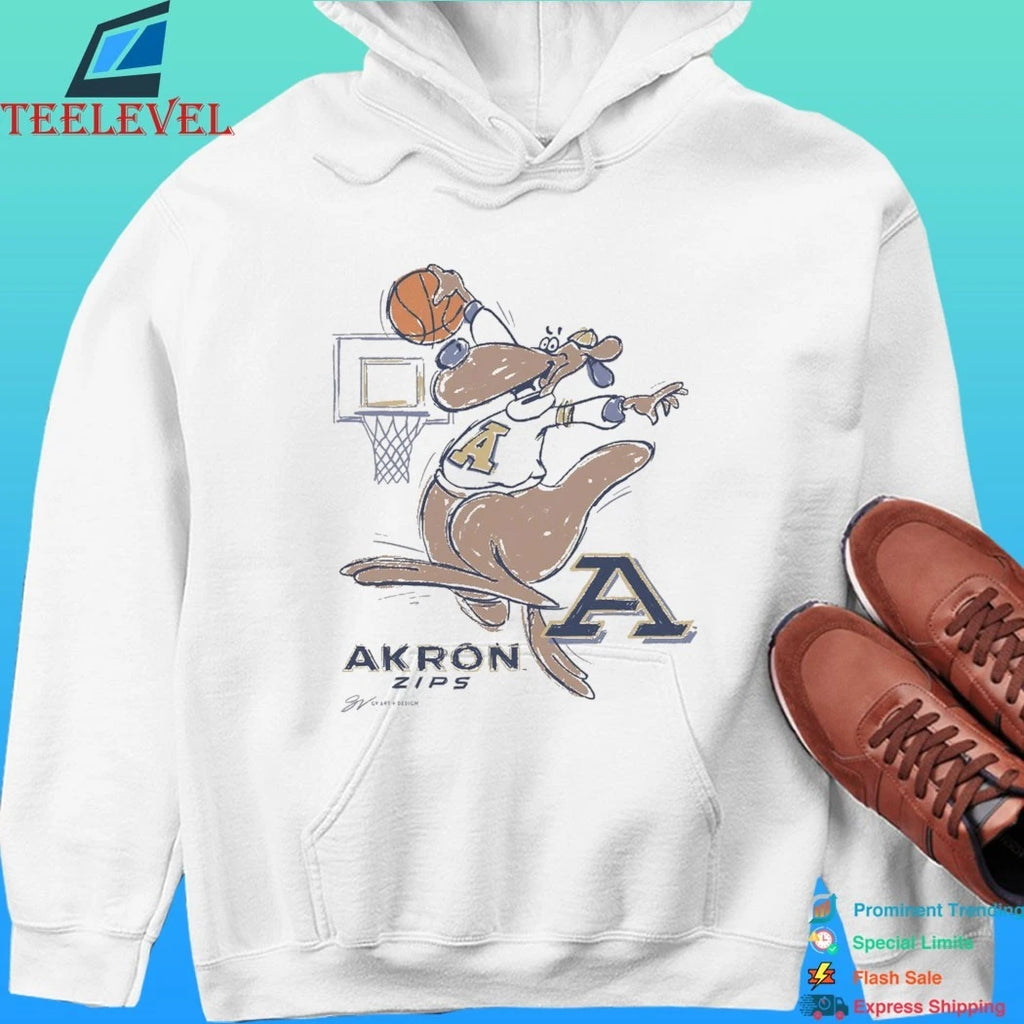 Akron Zip Cartoon Basketball Shirt