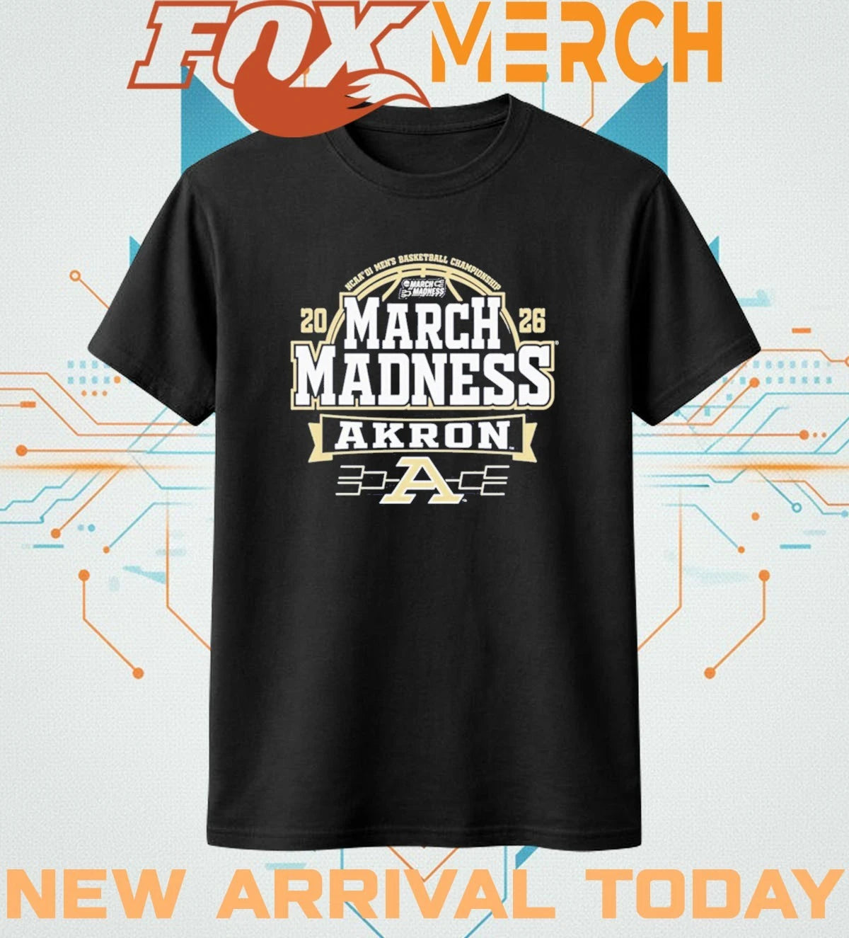 Akron Zips 2026 NCAA Men’s Basketball March Madness Bound t-shirt
