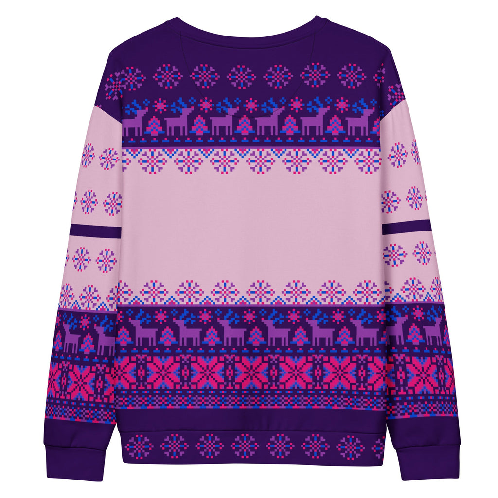 Merry Queermas Bisexual Pride Ugly Christmas Sweater