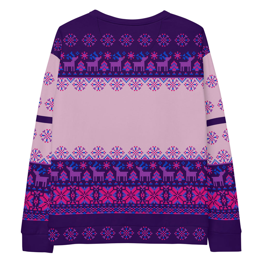 Merry Queermas Bisexual Pride Ugly Christmas Sweater