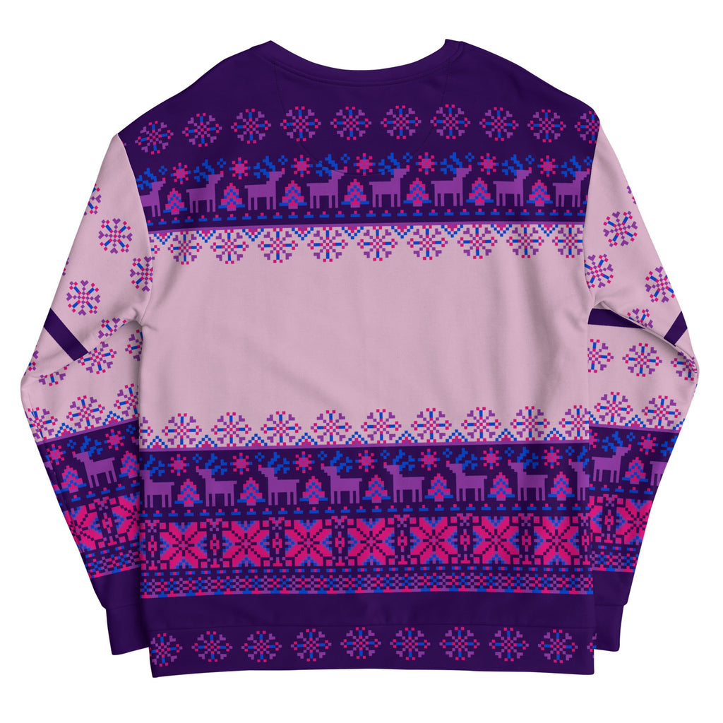 Merry Queermas Bisexual Pride Ugly Christmas Sweater