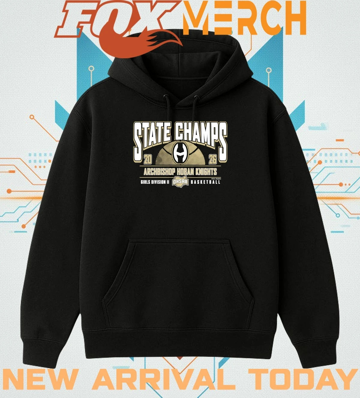 Archbishop Hoban Knights 2026 OHSAA Girls Basketball D2 State Champions t-shirt
