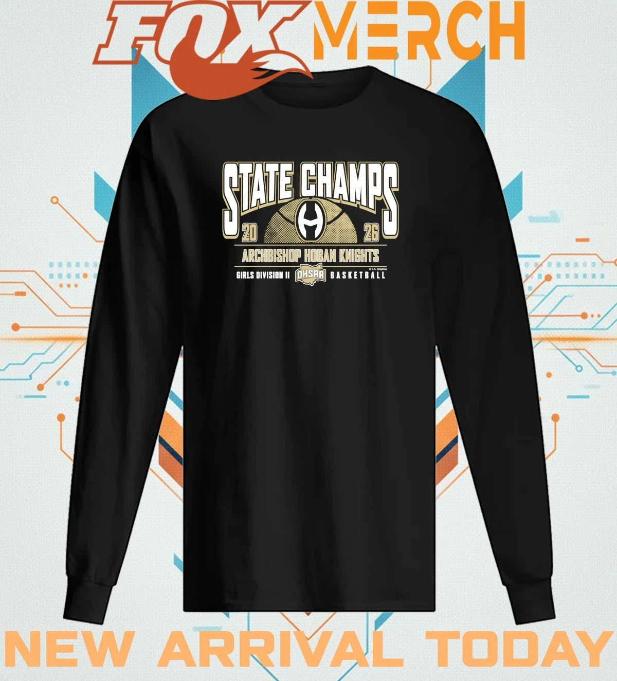 Archbishop Hoban Knights 2026 OHSAA Girls Basketball D2 State Champions t-shirt