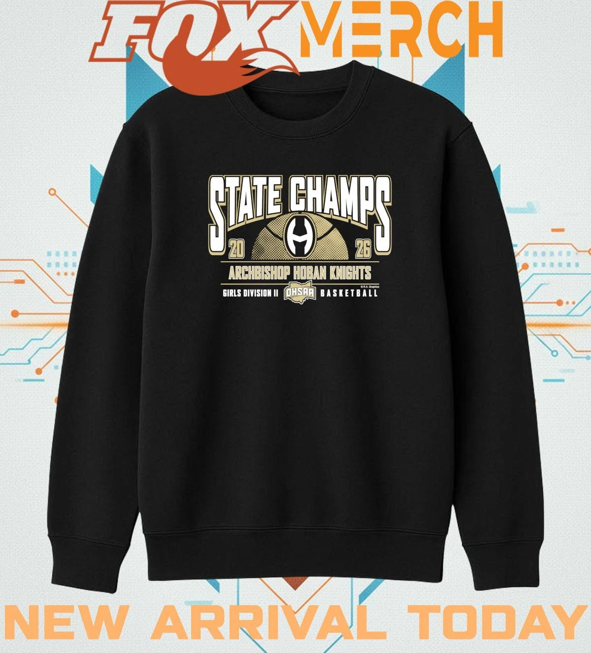 Archbishop Hoban Knights 2026 OHSAA Girls Basketball D2 State Champions t-shirt