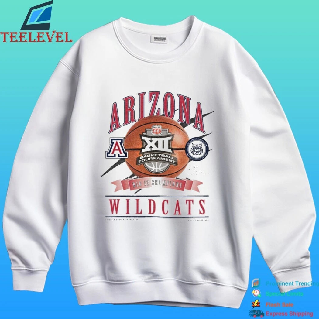 Arizona Wildcats 2026 Big 12 Mens Basketball Champions Locker Room Shirt