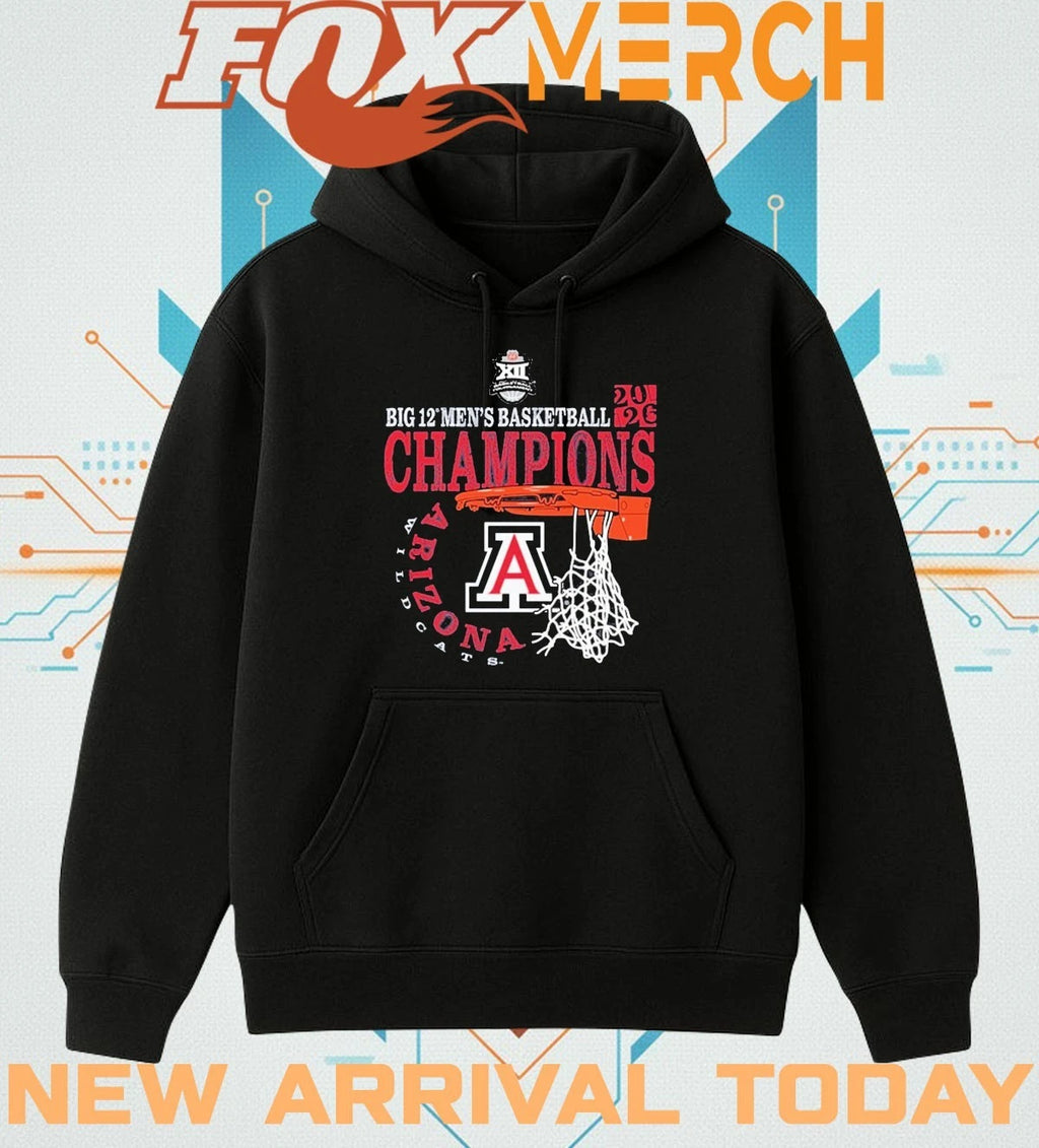 Arizona Wildcats 2026 Big 12 Men’s Basketball Conference Tournament Champions t-shirt