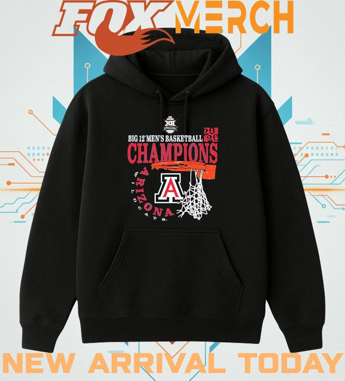 Arizona Wildcats 2026 Big 12 Men’s Basketball Conference Tournament Champions t-shirt