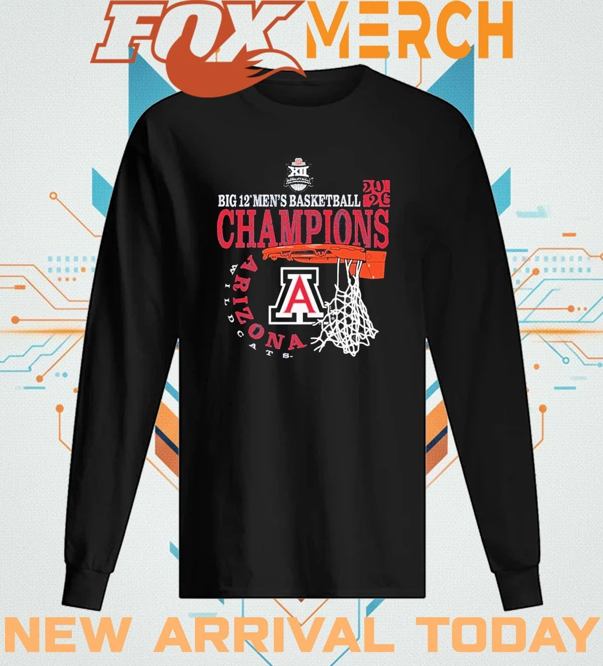 Arizona Wildcats 2026 Big 12 Men’s Basketball Conference Tournament Champions t-shirt
