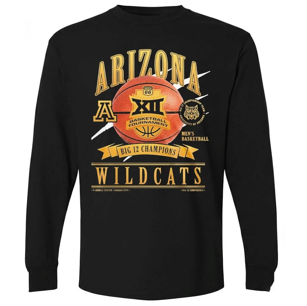 Arizona Wildcats 2026 Big 12 Men’s Basketball Tournament Champions Shirt