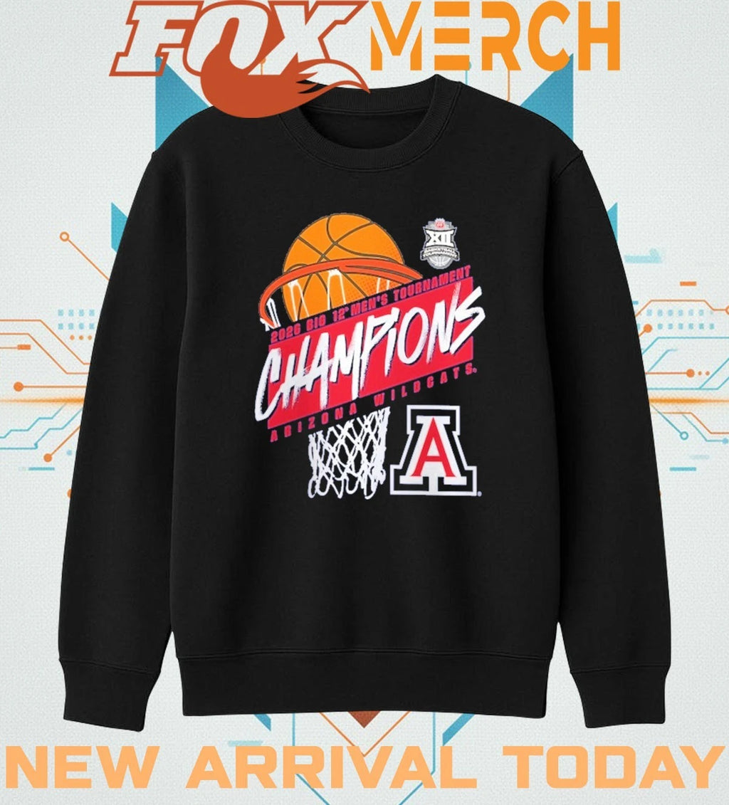 Arizona Wildcats 2026 Big 12 Men’s Basketball Tournament Champions t-shirt