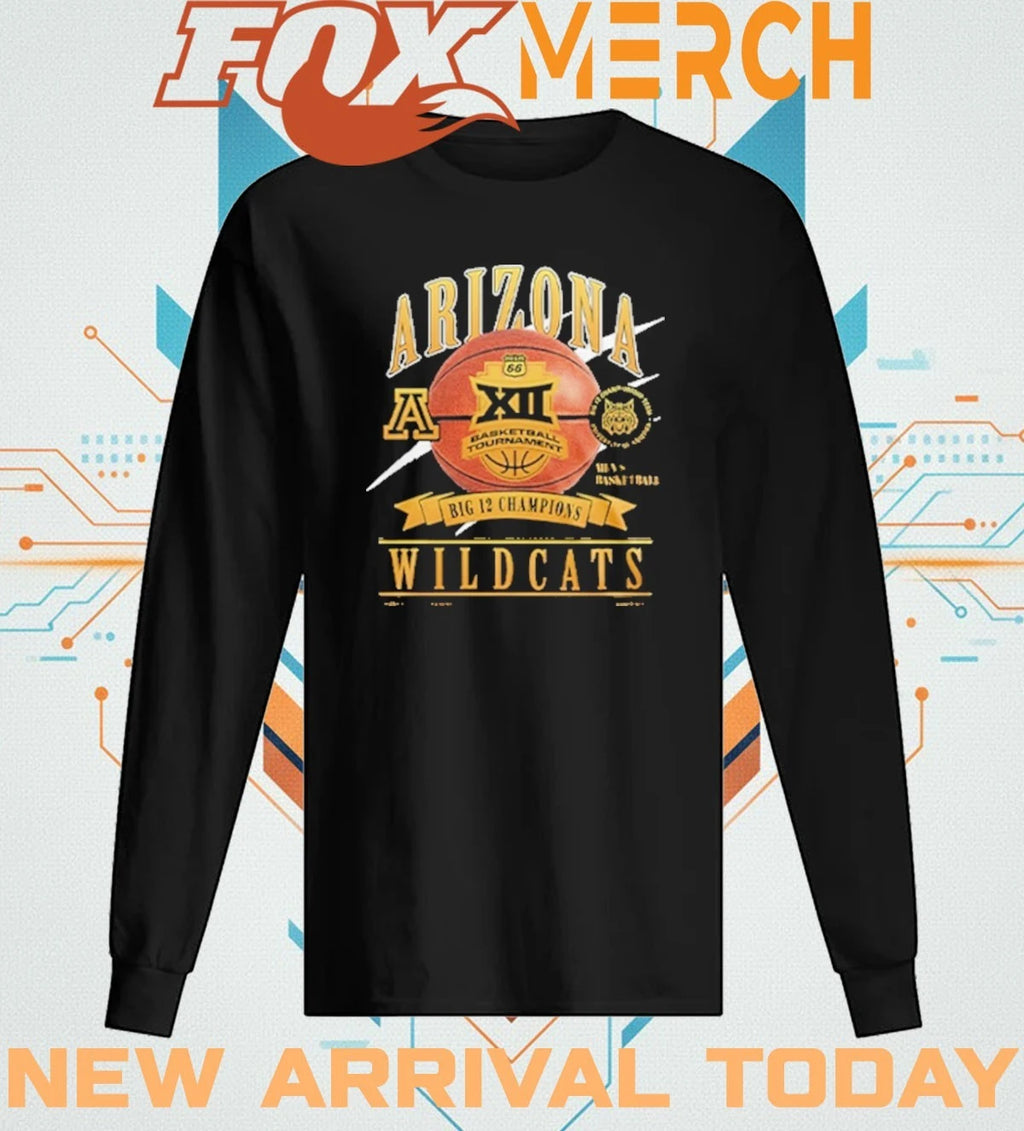 Arizona Wildcats 2026 Big 12 Men’s Basketball Tournament Championship t-shirt