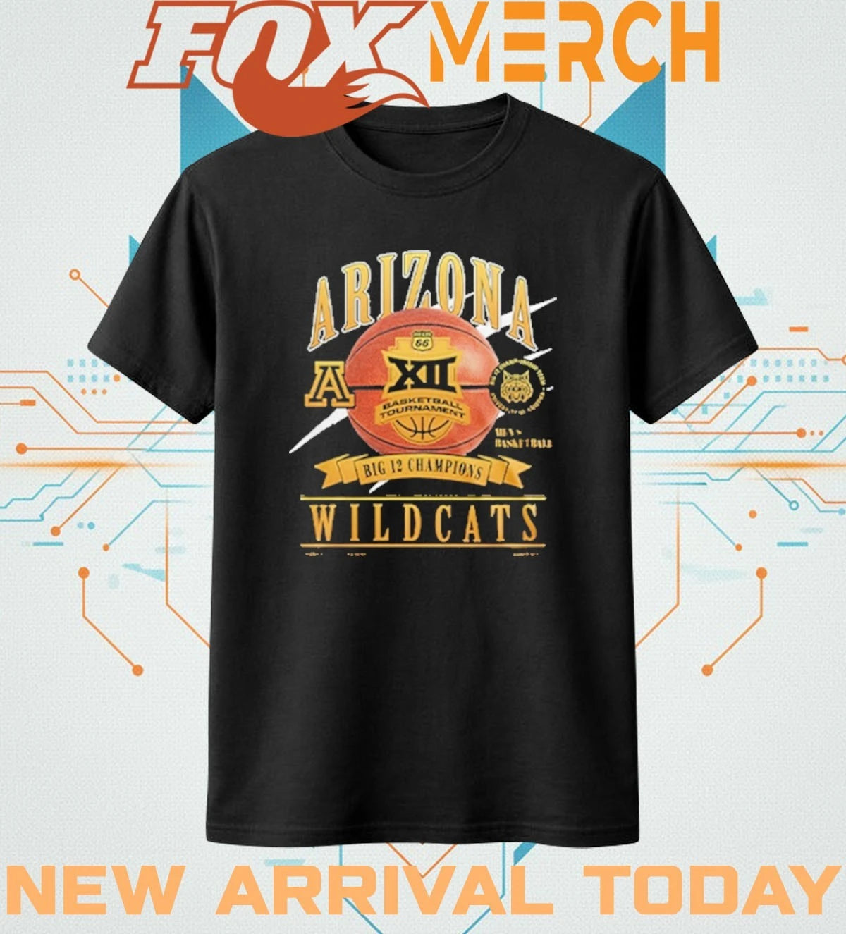 Arizona Wildcats 2026 Big 12 Men’s Basketball Tournament Championship t-shirt