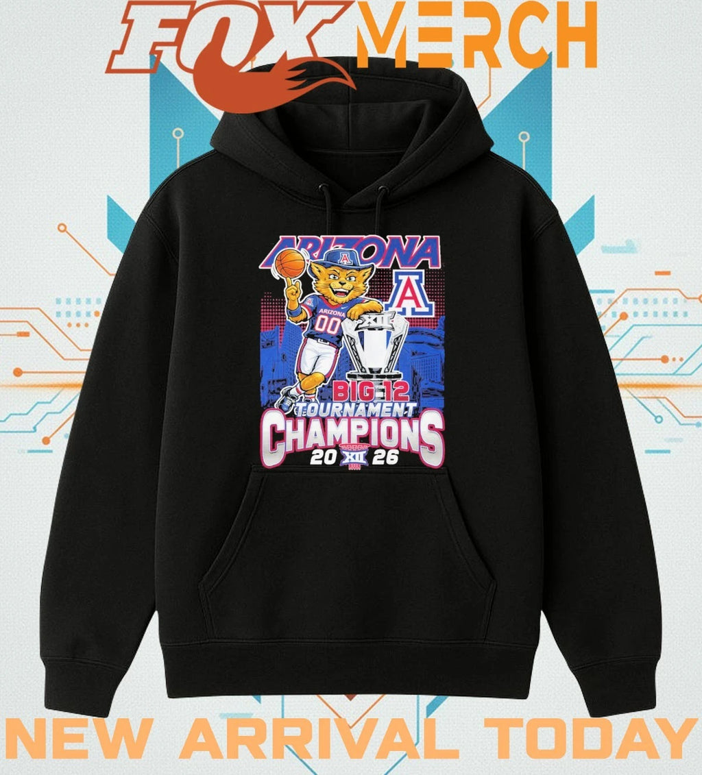 Arizona Wildcats 2026 Big 12 Tournament Champions mascot t-shirt