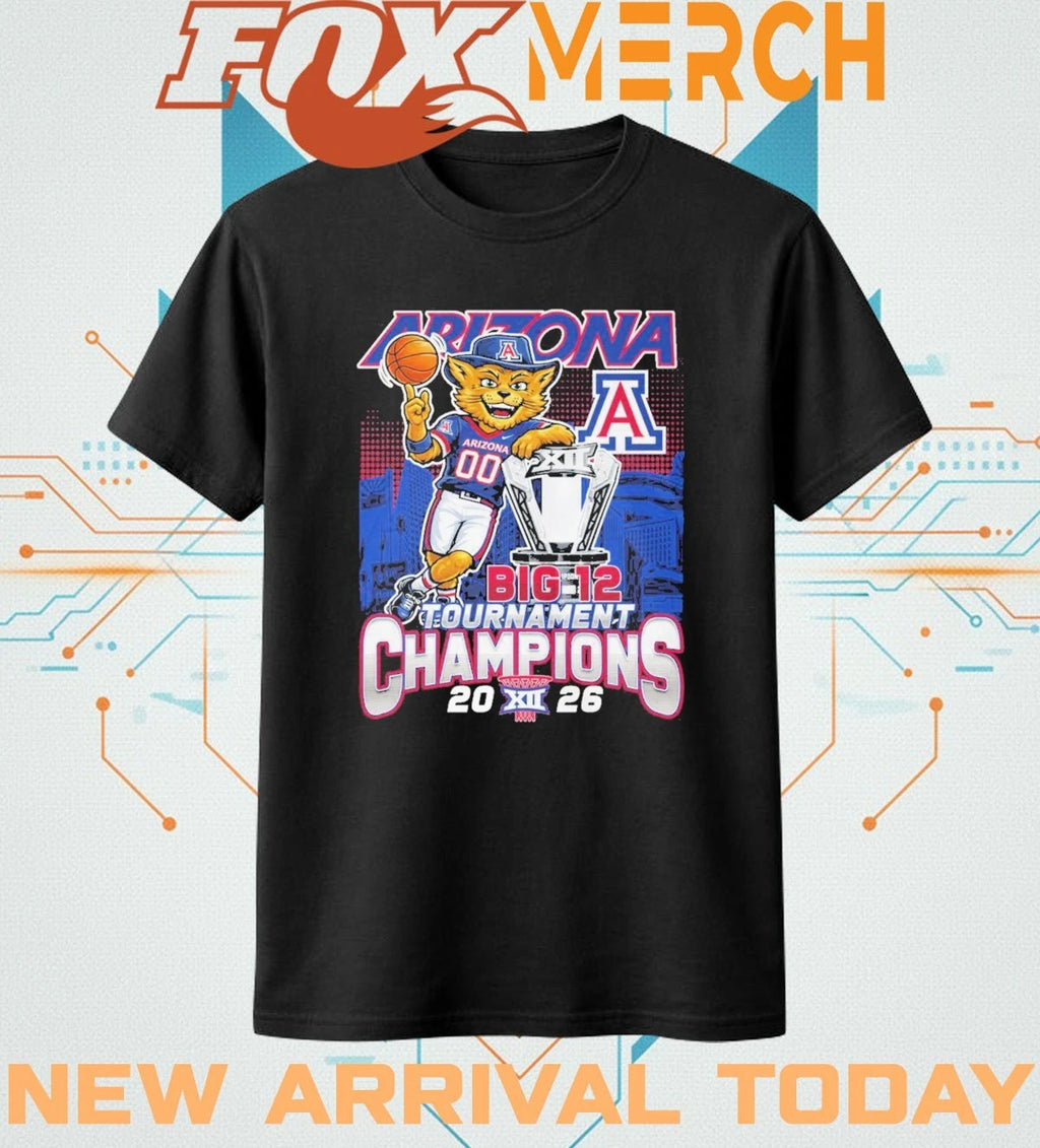 Arizona Wildcats 2026 Big 12 Tournament Champions mascot t-shirt