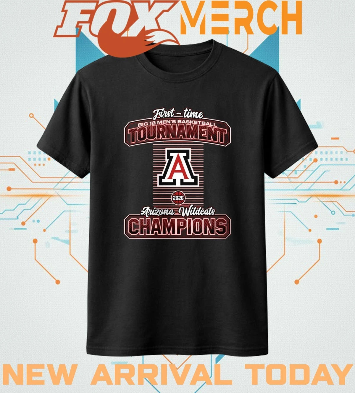 Arizona Wildcats First-Time Big 12 Men’s Basketball Tournament Champions t-shirt