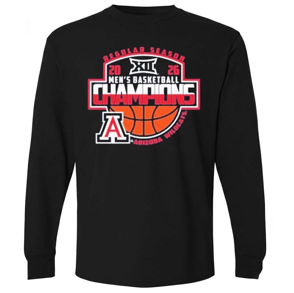 Arizona Wildcats Men’s Basketball 2026 Big 12 Regular Season Champions Locker Room Shirt