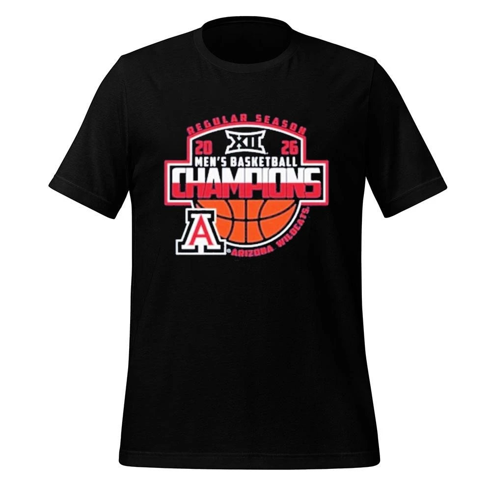 Arizona Wildcats Men’s Basketball 2026 Big 12 Regular Season Champions Locker Room Shirt