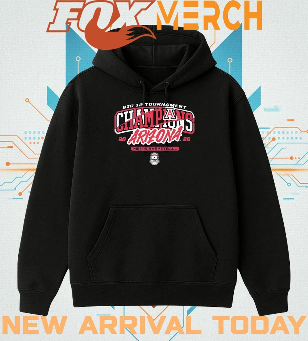 Arizona Wildcats Men’s Basketball 2026 Big 12 Tournament Champions t-shirt