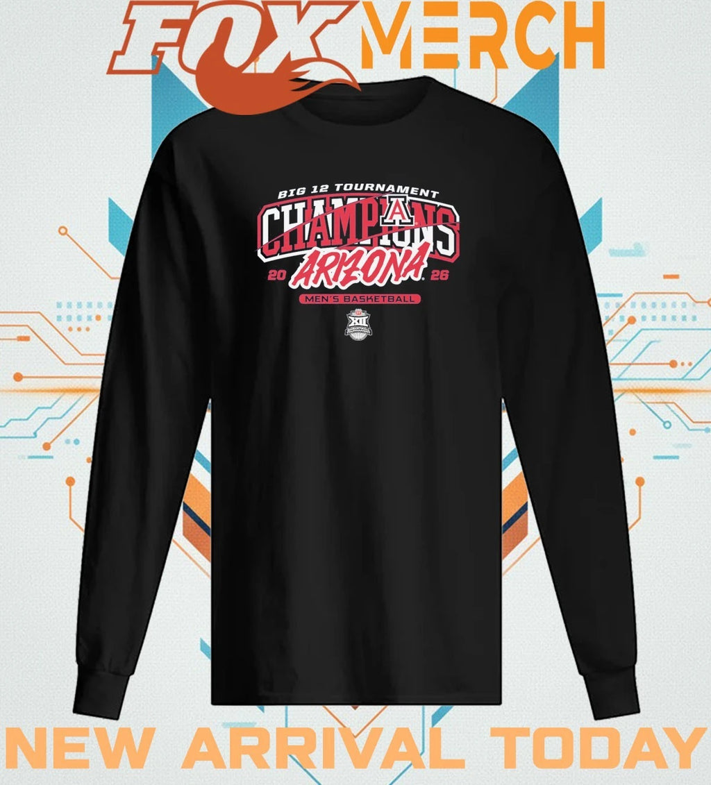 Arizona Wildcats Men’s Basketball 2026 Big 12 Tournament Champions t-shirt